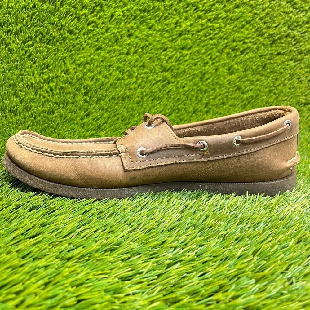 Sperry Authentic Original 2-Eye Mens Size 10 Brown Casual Leather Boat Shoes_2